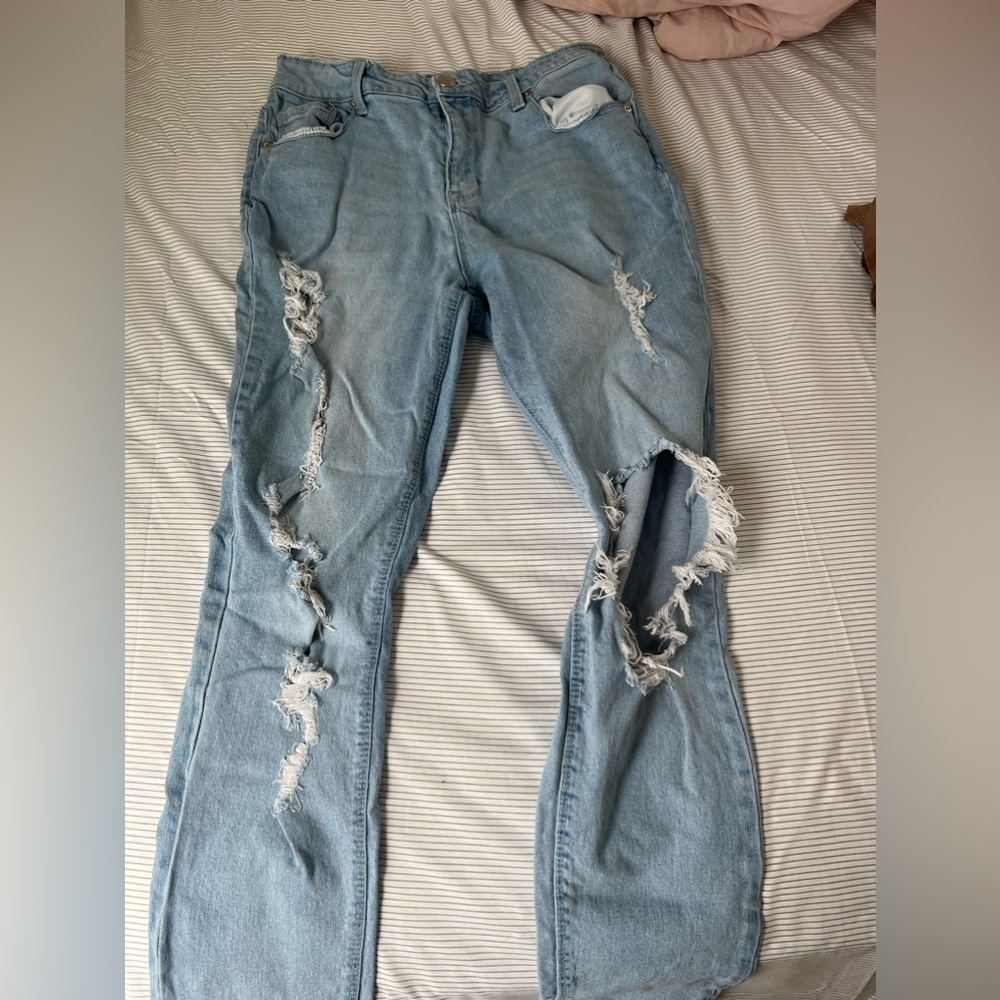 Blue Ripped Skinny Jeans